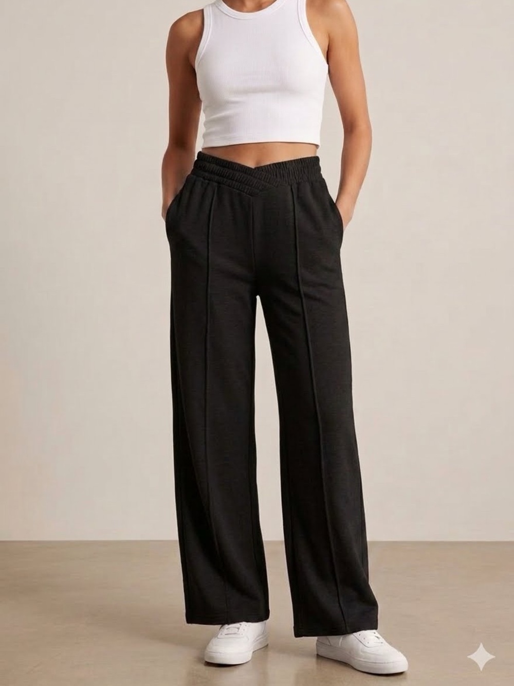 Black Wide-Leg Lounge Pants NWOT